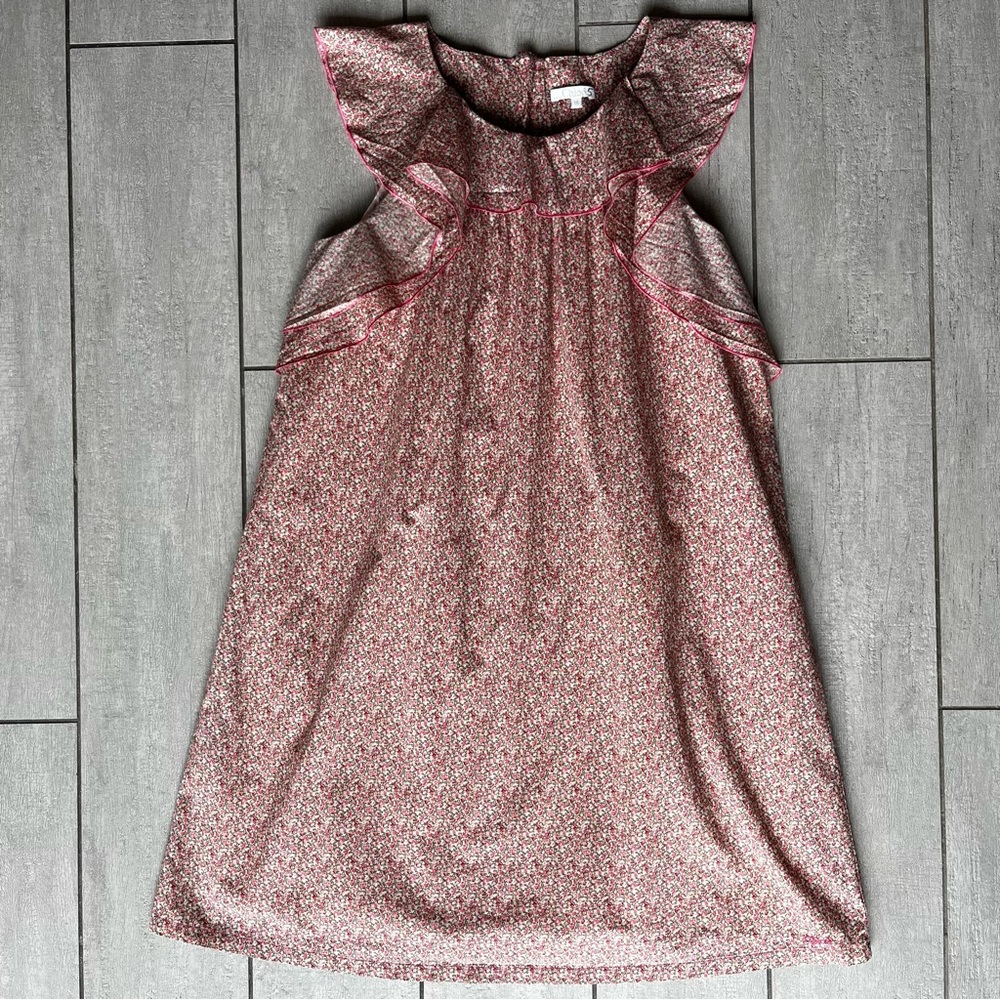 CHLOE girls pink couture dress 14Y floral frill ballet cottage romantic boho